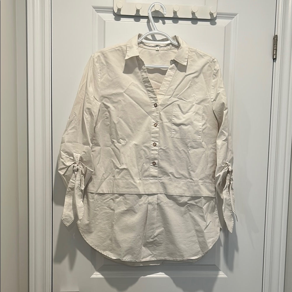 RW&CO. Cream Button Down Shirt